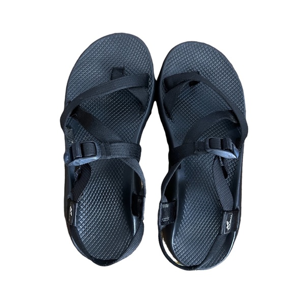 CHACO Men’s Sandal Blk Size 12 Slight Wear at Heel and Sole Still Plenty of Life - Picture 1 of 12